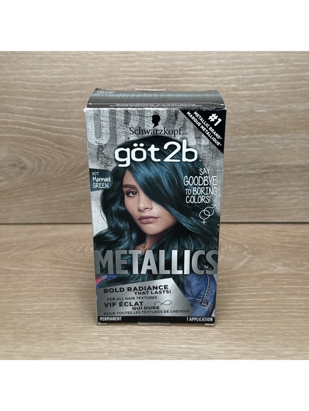 Schwarzkopf Got2b Metallics Permanent Hair Color #M77 Mermaid Green